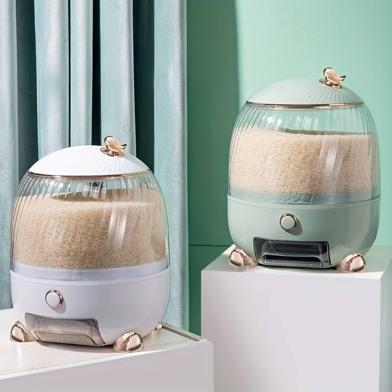 Grain Dispenser, Grain and Rice Storage Container Kitchen, 360Â° Rotating Rice and Grain Dispenser, Cereal Dispenser, Rotating Dry Food Dispenser for Lentils, Small Beans, Barley, Millets-25